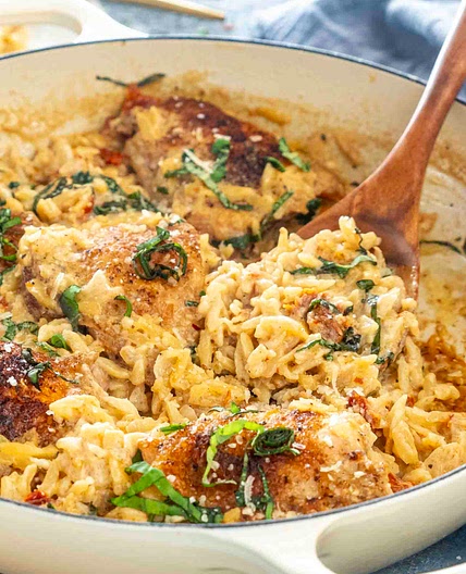 One Pot Chicken and Orzo
