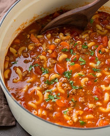 Goulash Soup - Beef and Tomato Macaroni Soup