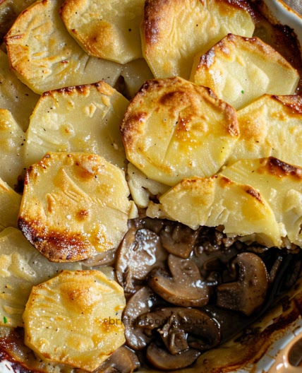Mary Berry Meat and Potato Pie with Dauphinoise Potatoes and Steak