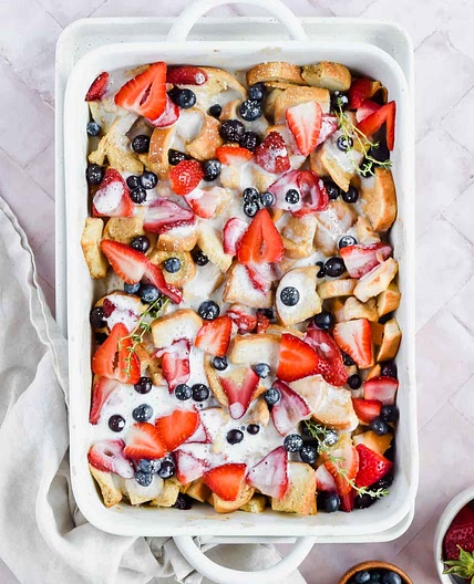 Healthy French Toast Casserole with Berries