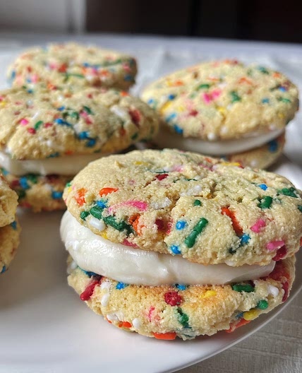 Funfetti Cake Batter Cookie Sandwiches With Simple Homemade Buttercream