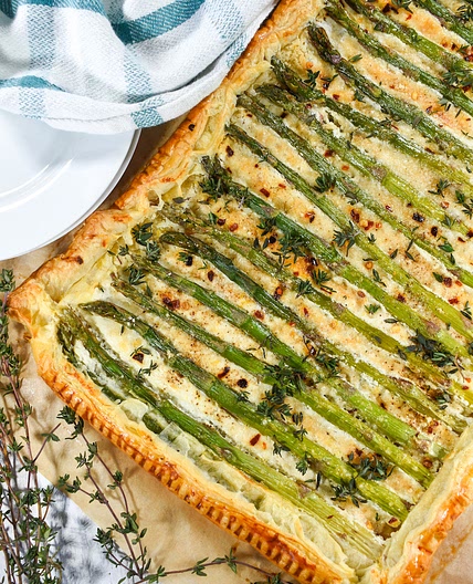 Asparagus Puff Pastry Tart