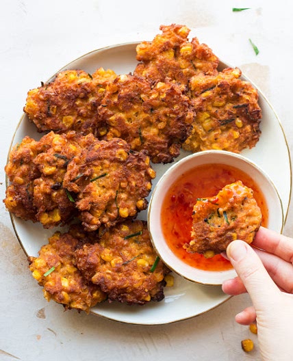 Vegan Thai corn fritters