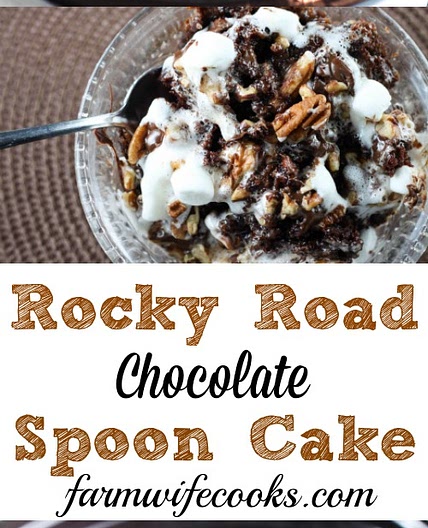 Rocky Road Chocolate Spoon Cake