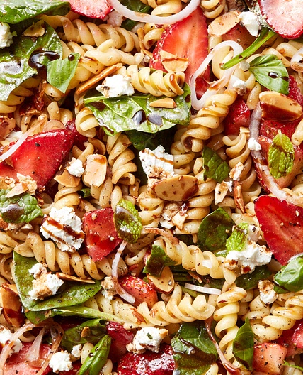 Strawberry Balsamic Pasta Salad