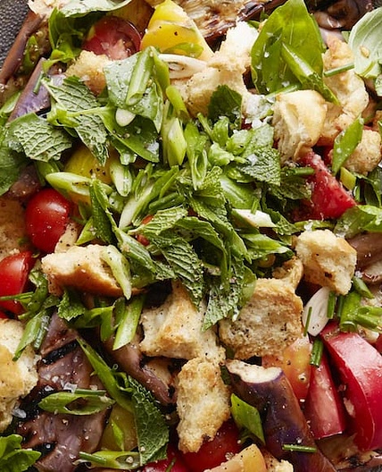 Grilled Eggplant Panzanella