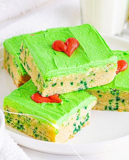 Grinch Sugar Cookie Bars