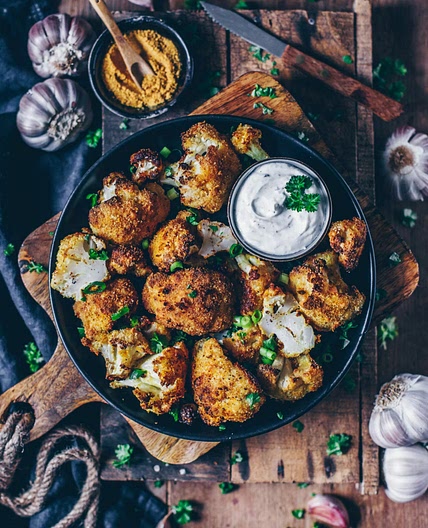 Crispy Baked Cauliflower (Vegan Cauliflower Nuggets)
