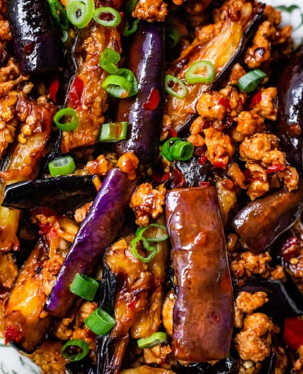 Easy Chinese Eggplant with Minced Pork
