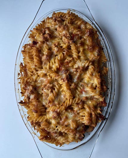 Turkey Bolognese Pasta Bake
