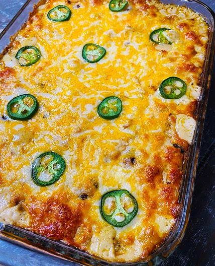 Lazy Chicken Enchilada Casserole