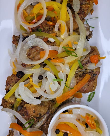 Gourmia Air Fryer Butterfly Chicken Drumsticks with Jamaican Escovitch Sauce