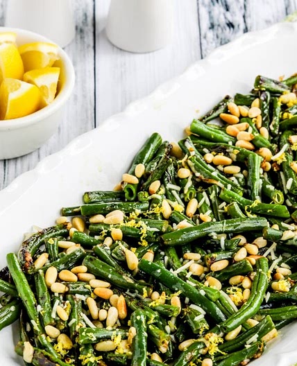 Green Beans with Lemon, Parmesan, and Pine Nuts
