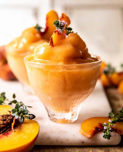 Frozen Peach Rosé Slushy