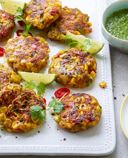 Sweetcorn and sweet potato tikki