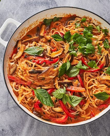 Thai Red Curry Coconut Noodles