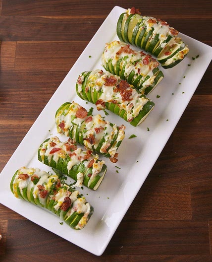 Jalapeño Popper Stuffed Zucchini
