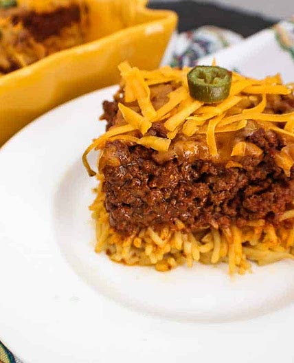 Chili Spaghetti Pie Casserole