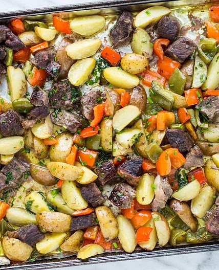 Low Fodmap Steak and Potatoes Sheet Pan Meal