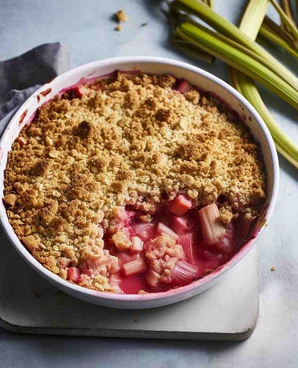 Mary Berry Rhubarb Crumble and Ginger Recipe