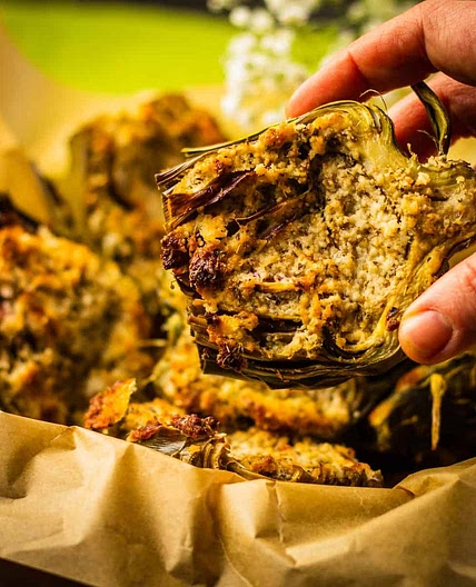 Roasted Artichokes with Parmesan