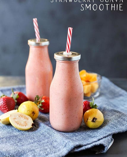 Paleo Strawberry Guava Smoothie (Vegan)