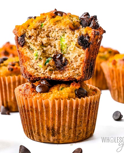 Healthy Zucchini Muffins (Chocolate Chip)