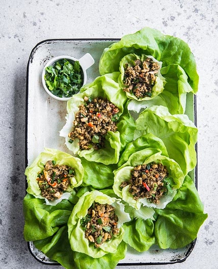 VEGAN QUINOA MUSHROOM SAN CHOY BOW