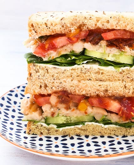 Vegan Italian White Bean & Tomato Sandwich