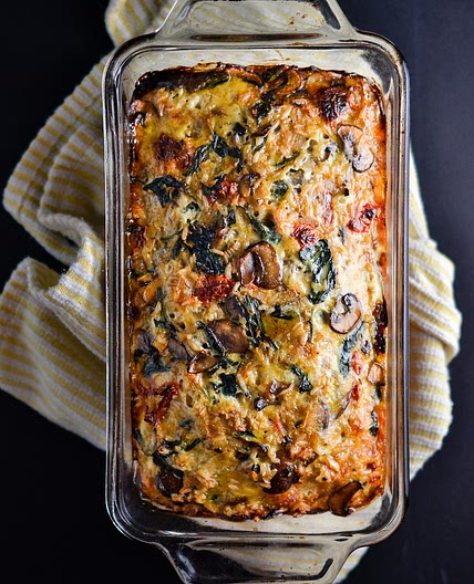 Mushroom, Spinach, and Brown Rice Loaf