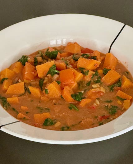 plant-based West African peanut stew