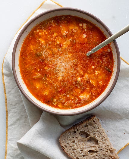 'Nduja (but Tofu!) Soup