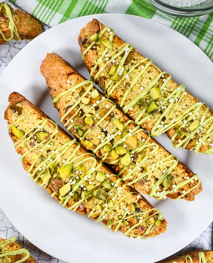 White Chocolate Pistachio Biscotti