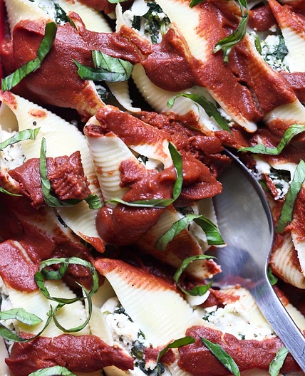 Vegan Stuffed Ricotta Shells