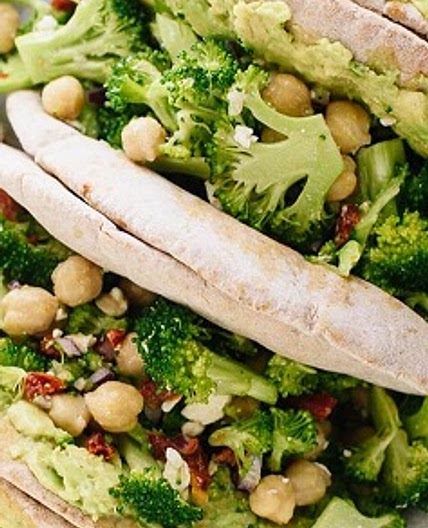 Reverse Your Fatty Liver Broccoli, Chickpea & Avocado Pitas