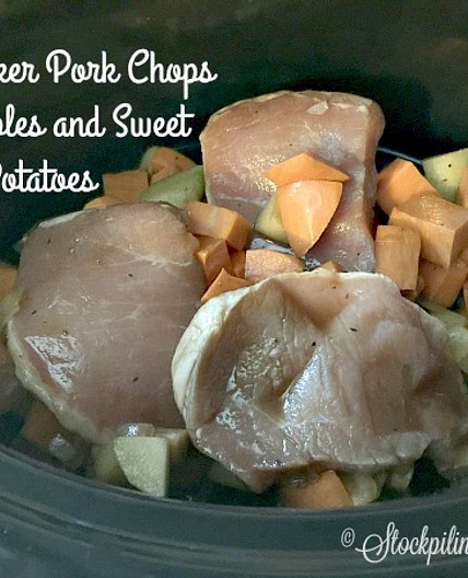 Slow Cooker Pork Chops with Apples and Sweet Potatoes
