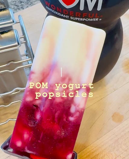 Pomegranate Yogurt Popsicles