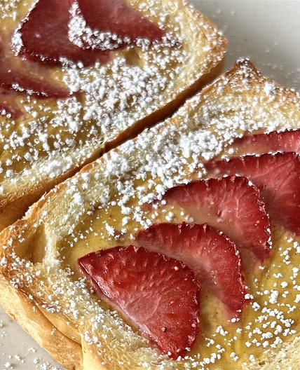 Strawberry Custard Toast