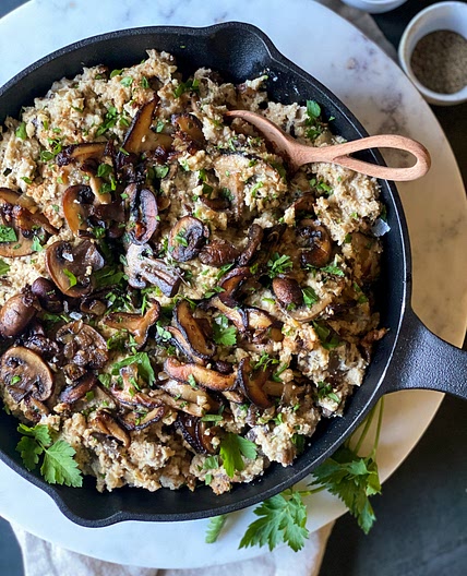 Mushroom Cauliflower Risotto