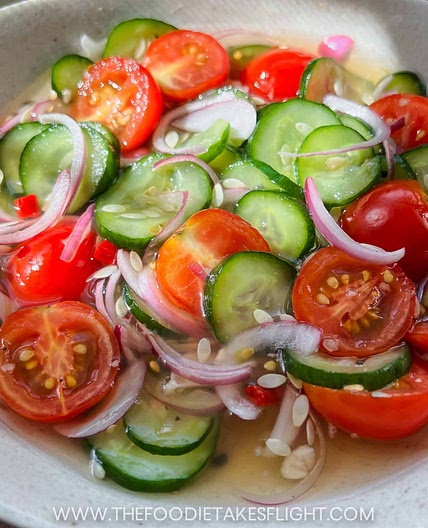 Filipino Cucumber & Tomato Salad (Ensaladang Pipino at Kamatis)
