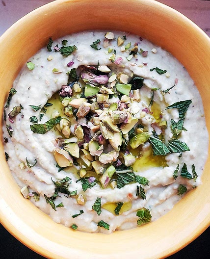 Vegan White Bean Dip with Lemon and Pistachios