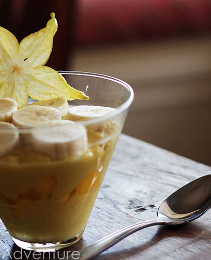 Starfruit Curd with Tropical Fruit