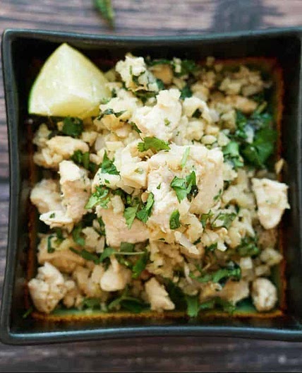 AIP Cauliflower Fried Rice w/ Basil Khao Pad Kaprow (Paleo, Whole30 option)