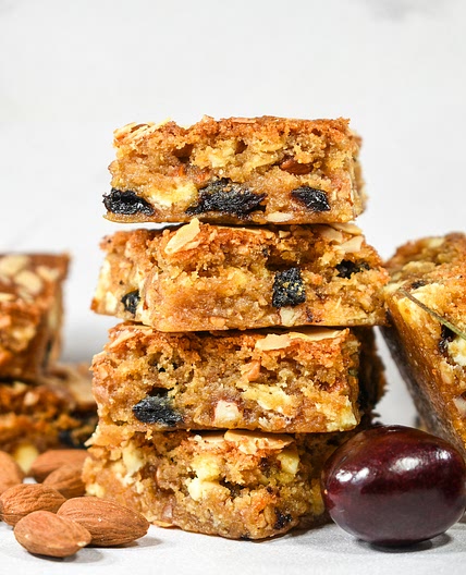 Cherry Almond Blondies