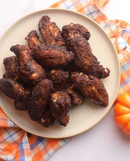 Low Carb Sweet and Savory Pumpkin Spice Chicken Wings