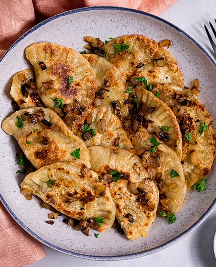 Vegan Pierogi with Potato and Leek