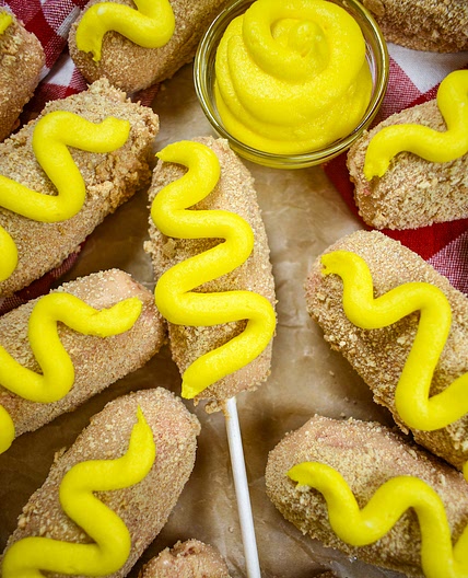 Corn Dog Cake Pops