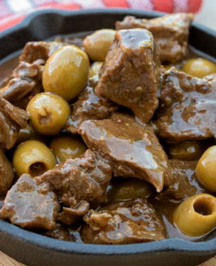 Sauté de porc aux olives