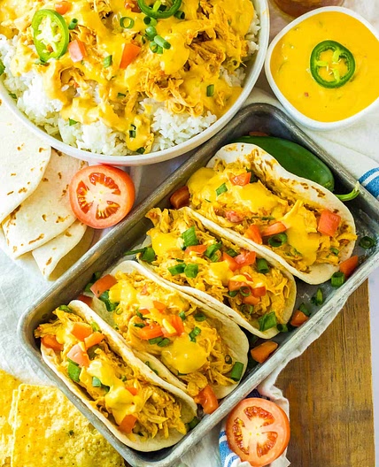 Slow Cooker Queso Chicken