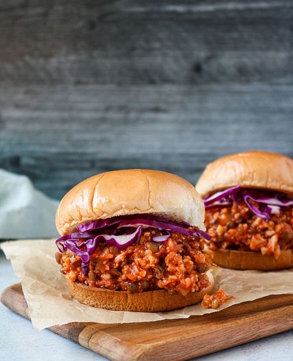 Lentil and Cauliflower Vegan Sloppy Joes